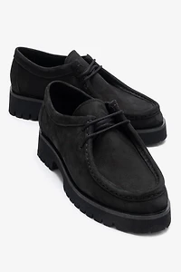 Forever & Always Womens Talia Leather Lace Up Loafer