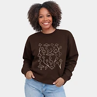 Simply Sage Market - Women's Graphic Sweatshirt Woodland Mushrooms