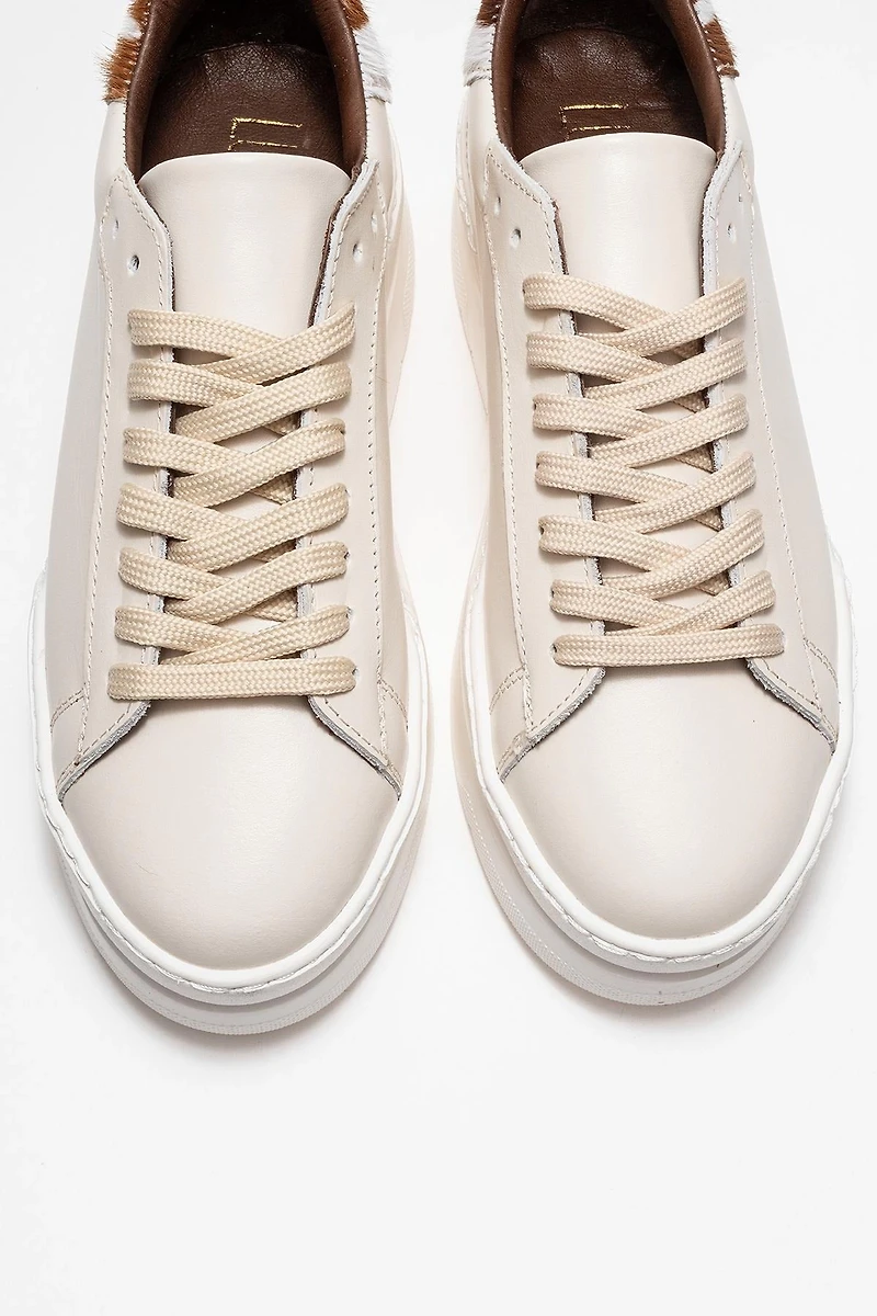 Forever & Always Womens Anabel Leather Platform Sneakers