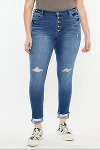 KanCan Women's Plus High Rise Ankle Skinny Jeans Dorah