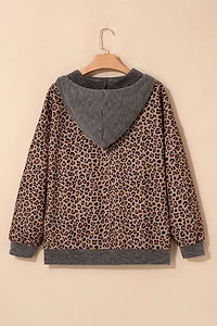 Threaded Pear Women's April Collar Zip Hooded Pullover