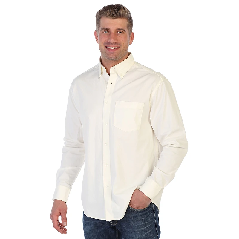 Gioberti Men's 100% Cotton Twill Oxford Shirt with Contrast