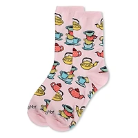MeMoi Time for Tea Bamboo Blend Crew Socks