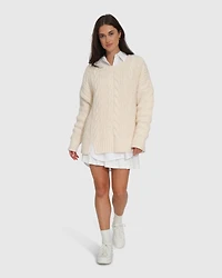 Belle & Bloom Womens Perfect Me Oversized Crew Sweater