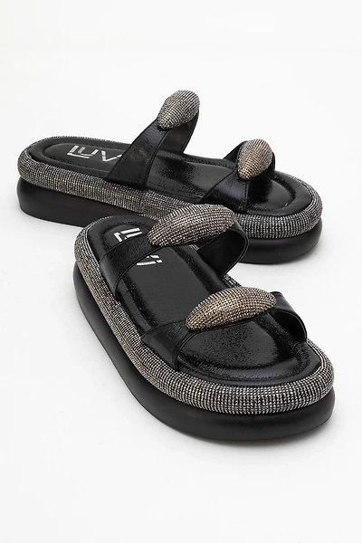 Prologue Shoes Womens Finery Embellished Platform Slide