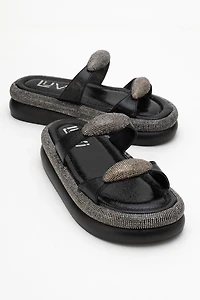 Prologue Shoes Womens Finery Embellished Platform Slide