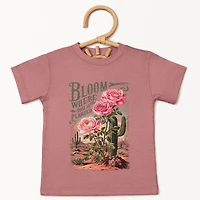 The Juniper Shop - Bloom Where You Are Planted Cactus Toddler Short Sleeve Graphic T-Shirt