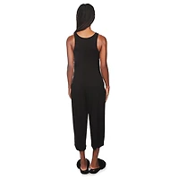 MeMoi Women's V-Neck Luxe Rib Fitted Capri Style Romper