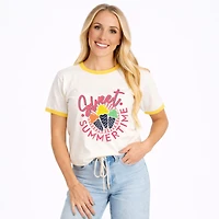Simply Sage Market - Sweet Summer Time Women's Ringer Graphic T-Shirt