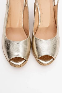 Forever & Always Womens Ryan Leather Espadrilles