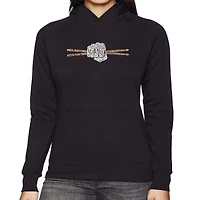 LA Pop Art Drum Sticks  - Women's Word Hooded Sweatshirt