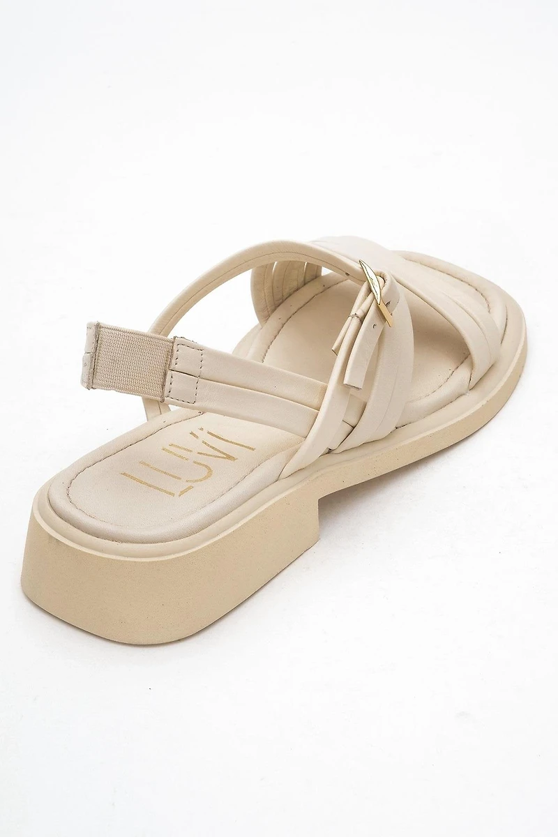 Forever & Always Womens Cesar Leather Sandalss