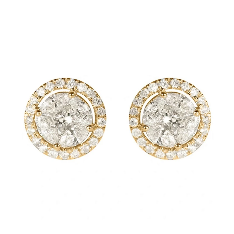 Dazzling Cubic Zirconia Stud Earrings for Women Simple Versatile