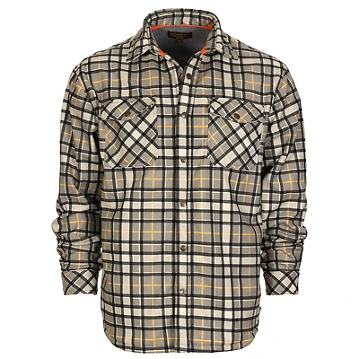 Gioberti Men's Checkered Flannel Jacket With Sherpa Underlining