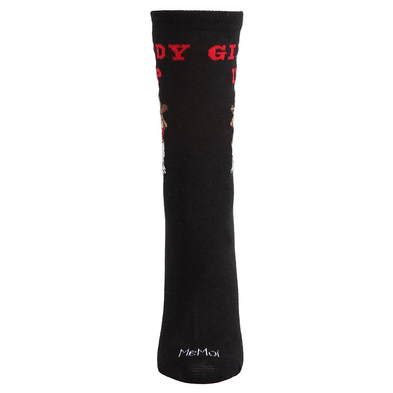 MeMoi Giddy Up Pup Bamboo Blend Crew Socks