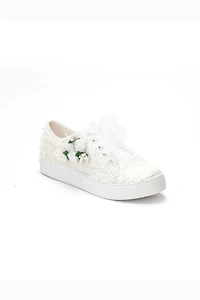 Forever & Always Womens Rosalie Flower Bridal Sneaker
