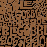 LA Pop Art Men's Thanksgiving Word T-Shirt - Gobble
