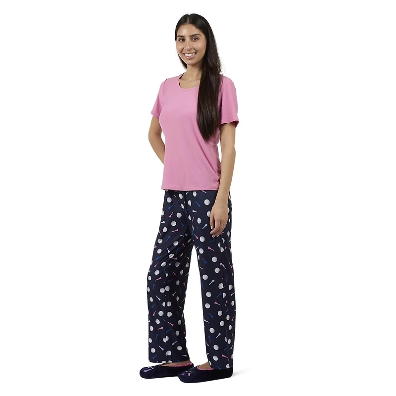 MeMoi Women's Tee-Time 2 Piece Pajama Set A Bag