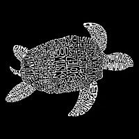 LA Pop Art Men's Turtle Word T-Shirt