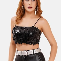 AGP PARIS Silver Round Buckle Women's Belt