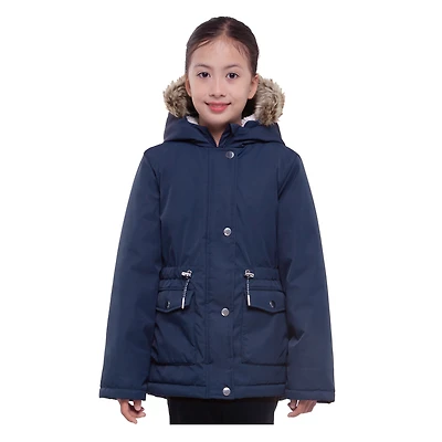 Rokka&Rolla Little & Big Kid Girls Mid-Length Fleece Lined Parka