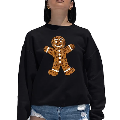LA Pop Art Gingerbread - Women's Word Crewneck Sweatshirt