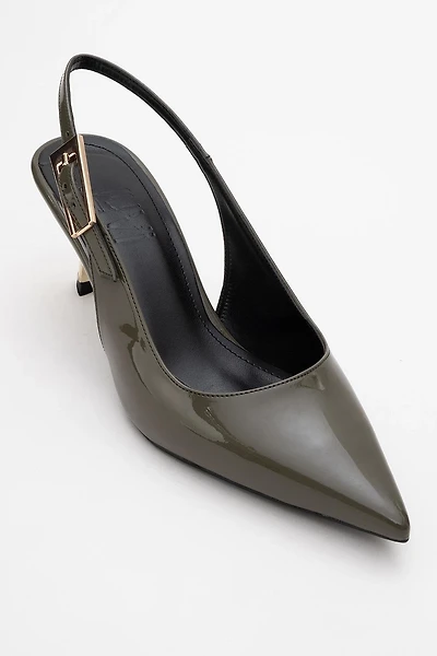 Prologue Shoes Womens Arty Pointed Toe Slingback Pump