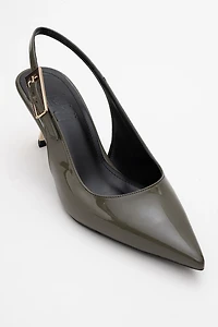 Prologue Shoes Womens Arty Pointed Toe Slingback Pump