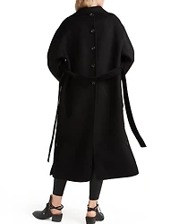 Belle & Bloom Womens Wide Awake Split Hem Overcoat