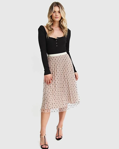 Belle & Bloom Womens Mixed Feeling Reversible Skirt