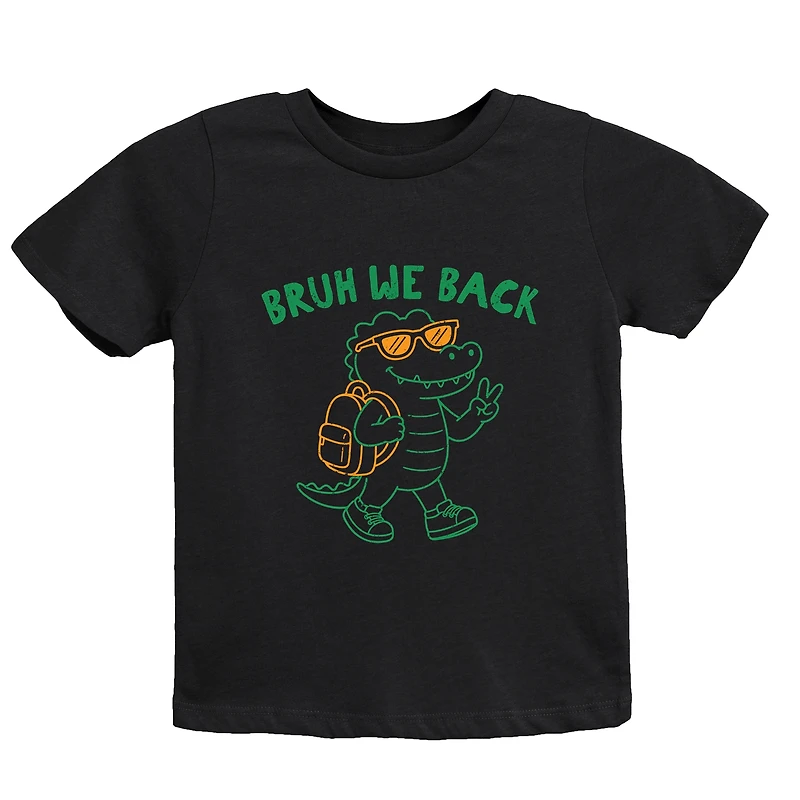 Youth Short Sleeve Graphic T-Shirt - Bruh We Back Crocodile