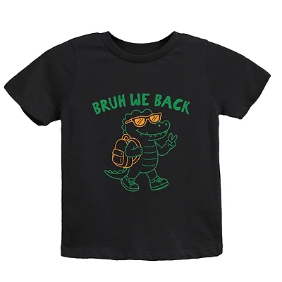 Youth Short Sleeve Graphic T-Shirt - Bruh We Back Crocodile