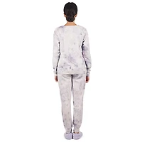 MeMoi Women's Tie Dye French Terry Cotton Blend Jogger Pants Set