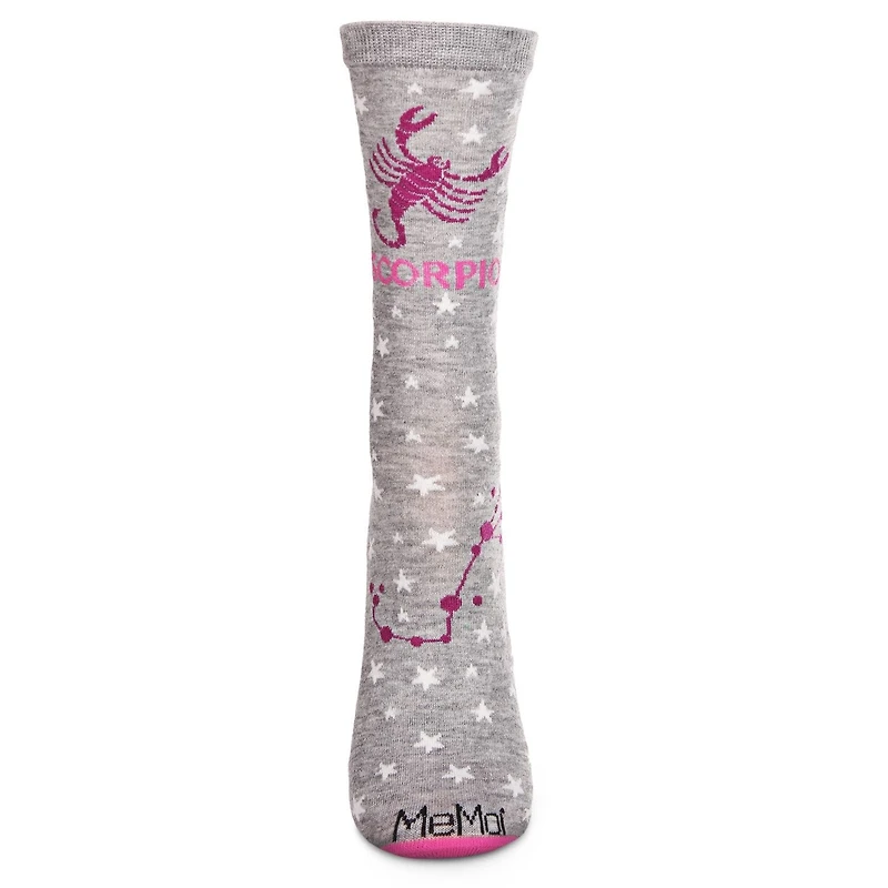 MeMoi Women's Scorpio Zodiac Sign Crew Socks