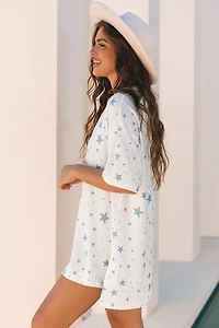Threaded Pear Women's Braelyn Stars Oversized Tee