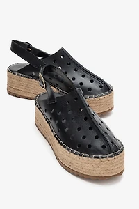 Forever & Always Womens Fraga Leather Wedge Sandals
