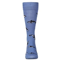 MeMoi Men's Orcas Rayon From Bamboo Crew Socks