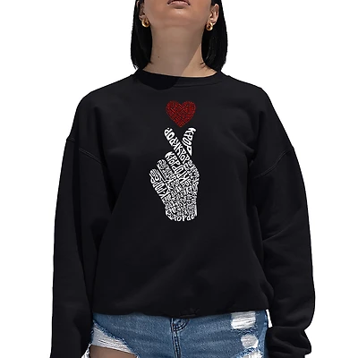 LA Pop Art K-Pop - Women's Word Crewneck Sweatshirt