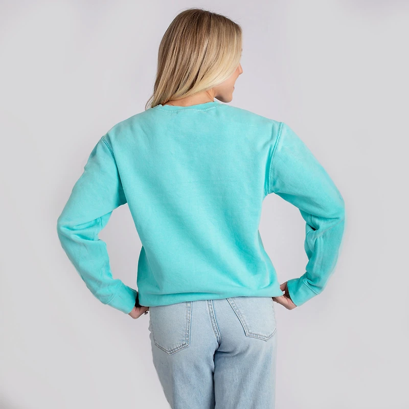 Simply Sage Market - Sunday Mornings Hit Different Stripes Women's Lightweight Garment Dyed Sweatshirt