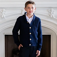 Gioberti Boy's 100% Cotton Knitted Shawl Collar Cardigan Sweater