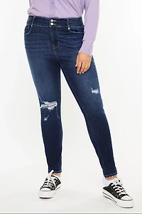 Kancan Women's Plus High Rise Super Skinny Jeans Taly