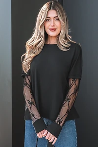 Threaded Pear Women's Zendaya Long Sleeve Tee Top