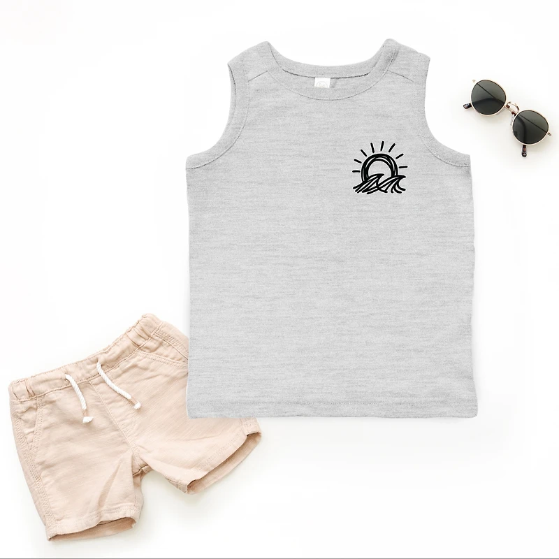 The Juniper Shop - Sun and Waves Sketch Toddler Graphic Tank