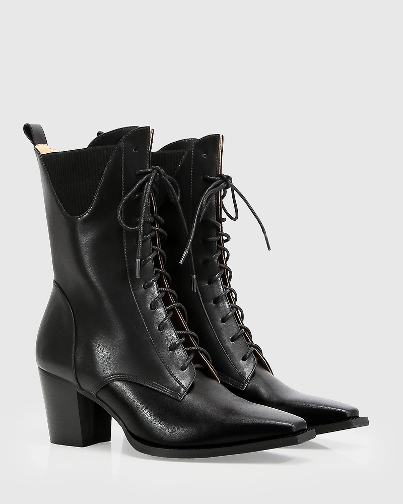Belle & Bloom Womens Jumping Ship Laced Boot