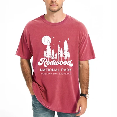 Simply Sage Market - Vintage Redwood National Park Men's Garment Dyed Graphic T-Shirt