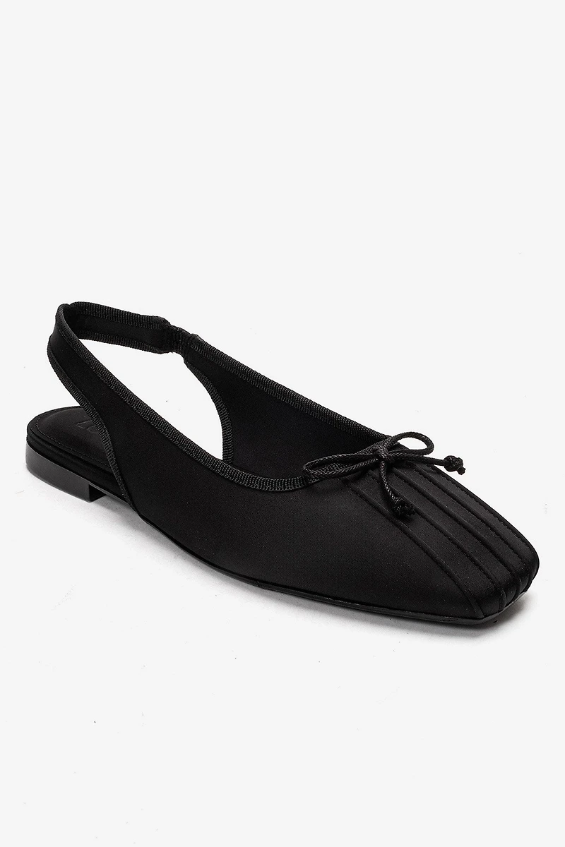 Prologue Shoes Womens Zelvia Bow Slingback Ballet Flat