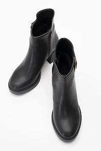 Prologue Shoes Womens Rashe Block Heel Zip Boot