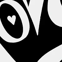 LA Pop Art Script Love Heart - Men's Word Hooded Sweatshirt