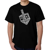 LA Pop Art Men's Word T-Shirt - Hanukkah Dreidel
