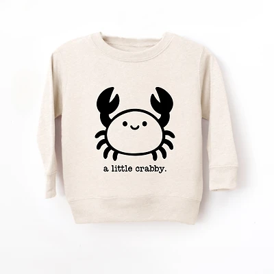 The Juniper Shop - A Little Crabby Typewriter Toddler Graphic Sweatshirt